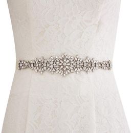 Nouvelles ceintures de mariage sur mesure ceinture en satin avec des strass accessoires de mariage ACCESSOIRES DE MARIAGE BRIDAL ROBES DE PROM DE MARIAGE CPA1688 235R