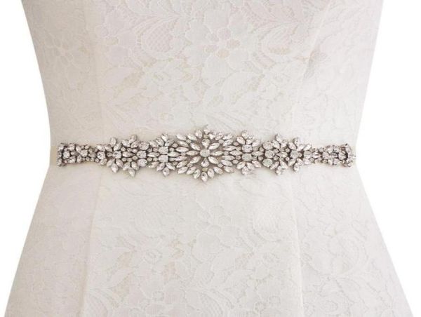 Nouvelles ceintures de mariage sur mesure ceinture en satin avec strass perles accessoires de mariage ceinture de ruban de mariée pour robes de bal de mariage CPA19610033