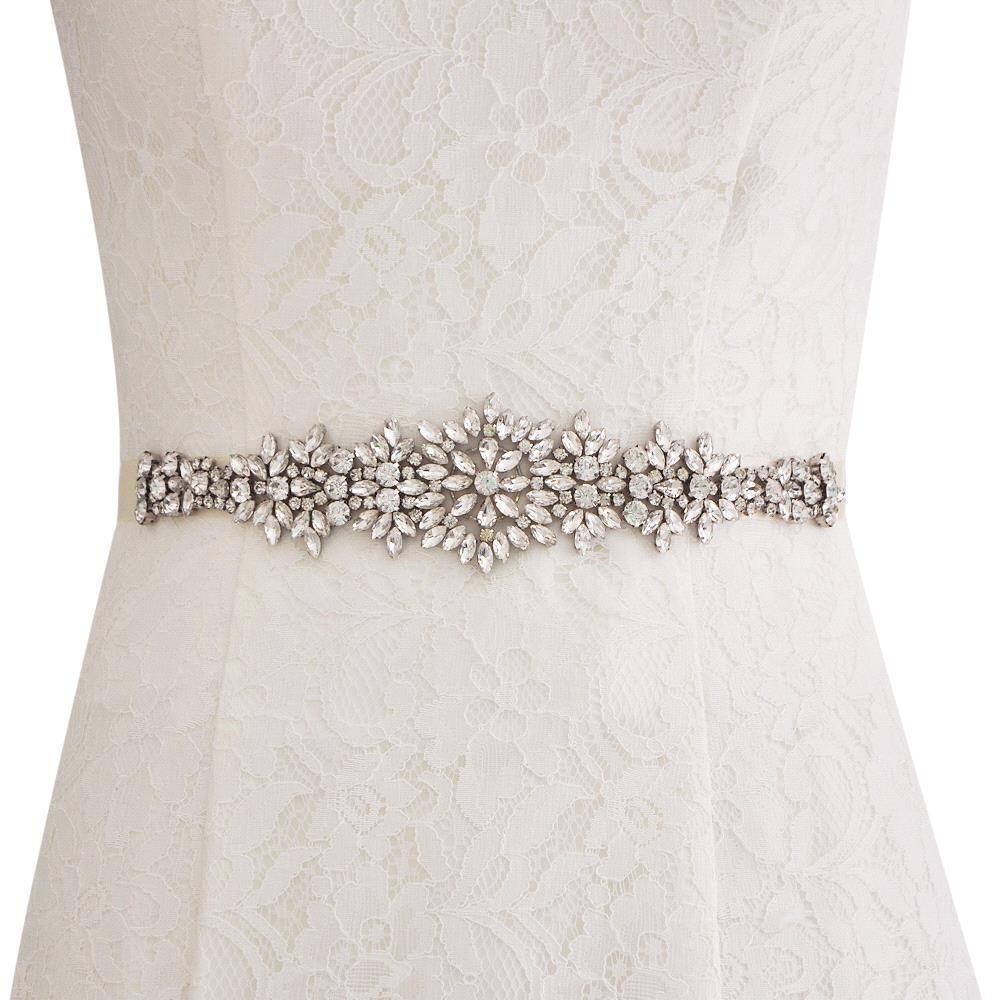 Nuevos cinturones de boda hechos a medida Cinturón de satén con cuentas de diamantes de imitación Accesorios de boda Cinta nupcial para vestidos de fiesta de boda CPA1269E