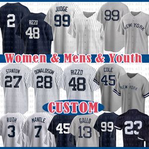 99 Aaron Judge Anthony Rizzo Baseball Jersey Derek Jeter New Gerrit Cole DJ LeMahieu York Josh Donaldson Giancarlo Stanton Gleyber Torres Joey Gallo Mariano Rivera