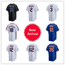 Nieuwe aangepaste York Mets Baseball Jerseys Drew Smith Michael Tonkin 4 Francisco Alvarez Brett Baty Francisco Lindor Pete Alonso Omar Narvaez Harrison Bader