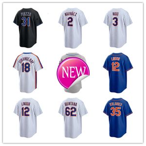 Nieuwe aangepaste York Mets Baseball Jerseys Men Women Youth Kids 1 Jeff McNeil 21 Zack Short 13 Joey Wendle 6 Starling Marte 9 Brandon Nimmo 29 DJ Stewart 15 Tyrone Taylor