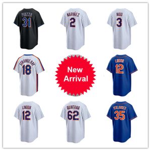 Nouveaux maillots de baseball des Mets Metball Mike Piazza 18 Darryl Strawberry 41 Tom Seaver 48 Jacob Degrom 39 Edwin Diaz 30 Jake Diekman 35 Adrian Houser 52 Jorge Lopez