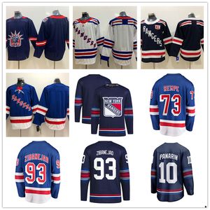 Nouveaux maillots de hockey Rangers Custom York 21 Barclay Goodrow 56 Erik Gustafsson 6 Zac Jones 24 Kaapo Kakko 55 Ryan Lindgren 14 Connor Mackey 79 K'andre Miller