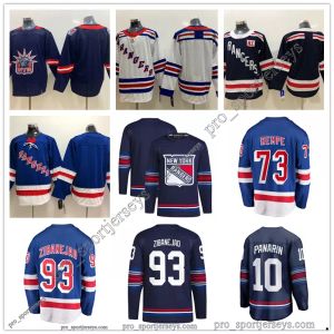 Nouveaux maillots de hockey Rangers Custom York 21 Barclay Goodrow 56 Erik Gustafsson 6 Zac Jones 24 Kaapo Kakko 55 Ryan Lindgren 14 Connor Mackey 79 Kandre Miller