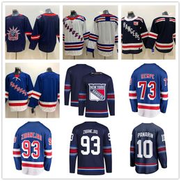 Nouveaux maillots de hockey personnalisés des Rangers de York 73 Matt Rempe 10 Artemi Panarin 93 Mika Zibanejad 31 Igor Shesterkin 23 Adam Fox 20 Chris Kreider