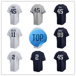 Nieuwe aangepaste York Yankees Baseball Jerseys 22 Juan Soto 27 Giancarlo Stanton 99 Aaron Judge 11 Anthony Volpe 2 Derek Jeter 48 Anthony Rizzo 45 Gerrit Cole