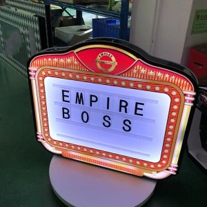 Nouveau Personnalisé Rechargeable LED Éclairé Affichage Chapiteau Message Board Bar Bouteille De Vin Présentateur Party Night Club Marquee Light Box 0729