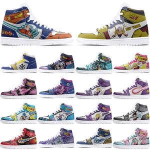 Nouvelles chaussures personnalisées 1s chaussures de bricolage chaussures de basket-ball amortissement hommes 1 femmes 1 Anime personnalisé caractère tendance polyvalent baskets d'extérieur