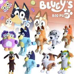 Nuevo lindo 9 estilo Bluey Plush Sausage Dog Spotted Dog Exhibting Game Game Game Premios