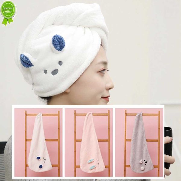 Nouveau mignon lapin oreilles sèche cheveux serviette séchage rapide chapeau femmes Super microfibre séchage rapide des cheveux bain Spa nœud papillon serviette cap