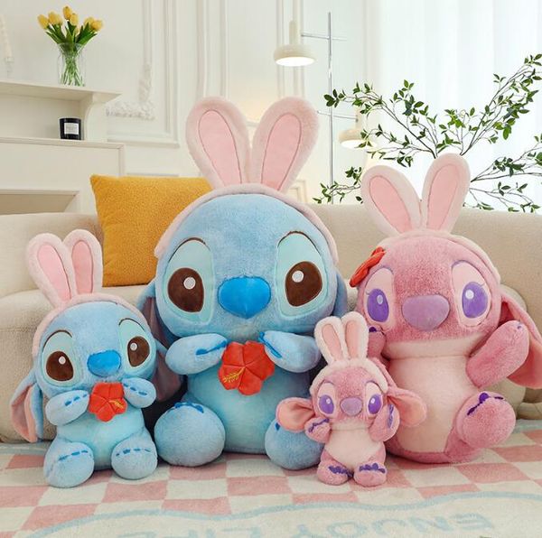 Nouveau mignon oreilles de lapin petit point en peluche Playmate jeux pour enfants cadeau de vacances décor de chambre en gros