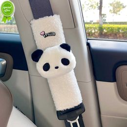 Nouveau mignon dessin animé Panda voiture ceinture de sécurité couverture bandoulière harnais coussin Animal jouet voiture style ceinture de sécurité protecteur cou soutien