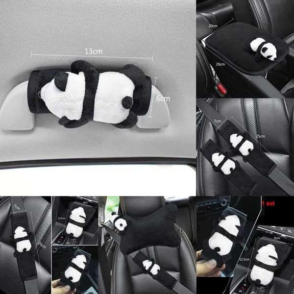 Nuevo lindo caricaturas de caricatura Panda Asiento Headrest Pillow Support Soporte de almohada Auto Strush Auto Auto Correo para el automóvil Accesorios para interiores Calidad