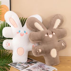 Nouveau dessin animé mignon peluches kawaii forme de forme en peluche en peluche de décoration intérieure argent coussin de lapin