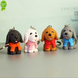 Neue Nette Cartoon Welpen Schlüsselbund Haustier Hund Familie Puppe Schlüsselring Anhänger für Frauen Mädchen Tasche Ornament Kreative DIY Freundschaft Geschenke