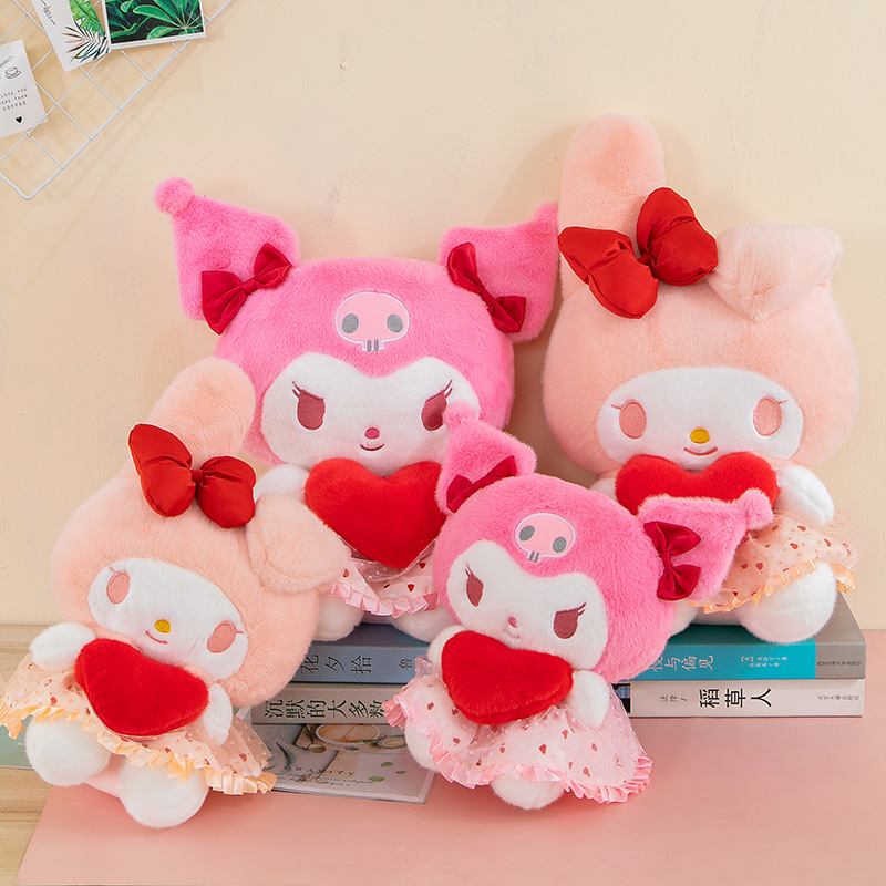 新しいかわいい花のスカートKuromi Plush Toys Love Melody Pillow Home Decoration Doll Doll Pillow Manufacture Wholesale