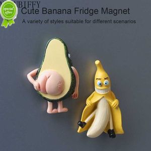 Nieuwe schattige fruitkoelkastmagneten Banaan en Avocado grappige magneten voor koelkastkrijtborden woondecoratie