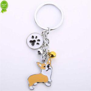 Nieuwe schattige metalen honden Keychain Pet Teddy Samoyed Siberische Husky hanger Keyring voor vrouwen mannen Bag ornament auto Keyhouder Souvenir cadeau