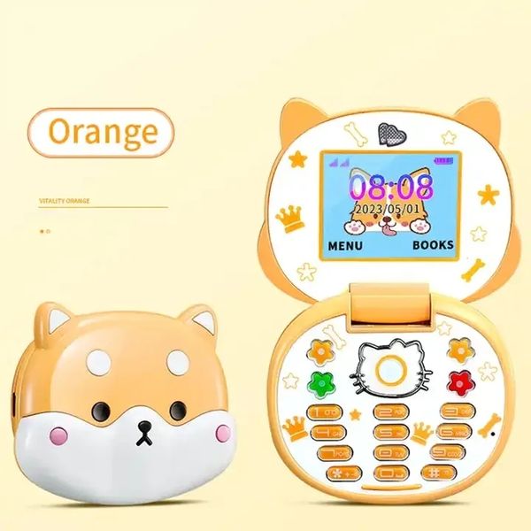 Nouveau mignon Mini dessin animé téléphone portable rabat dessin animé enfants double Sim 2G GSM clavier bouton lecteur MP3 téléphone portable débloqué