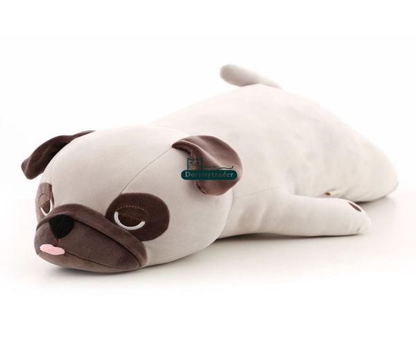 Nuevo lindo animal suave pug peluche juguete anime grande de peluche animales de muñecas pekingese perro para niños decoración de regalos 75 cm 90cm dy500516157872