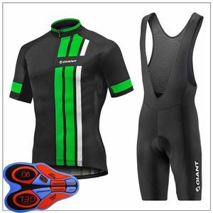 Nieuwe Fietsen Outfits Giant Team Bike Jersey Bib Shorts Suit Summer Ademend Sneldrogende Korte Mouwen Road Fiets Uniform Sportswear Y200103