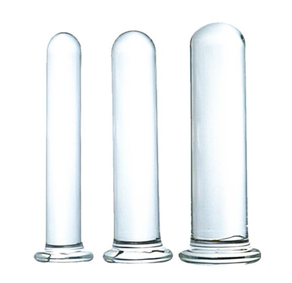 Nouveau cristal cylindrique anus jouets 20/25/30mm verre anal plug dilatador bout à bout sexy pour hommes godes