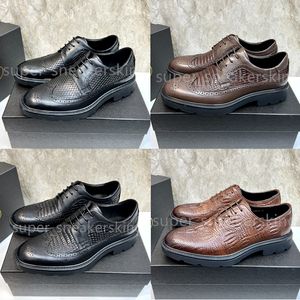 Designer Chaussures Hommes Baskets Casual Chaussures Mode Vintage Noir Peau De Crocodile En Plein Air Plat Baskets Chaussures Chaussures De Mariage taille 38-46 avec boîte