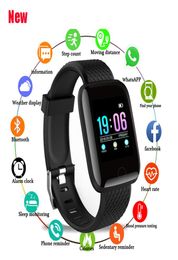 Nuevos relojes inteligentes D13 116 más el corazón Reloj Smart Wristband Sports Watches Smart Band Waterproof Smartwatch Android2910675