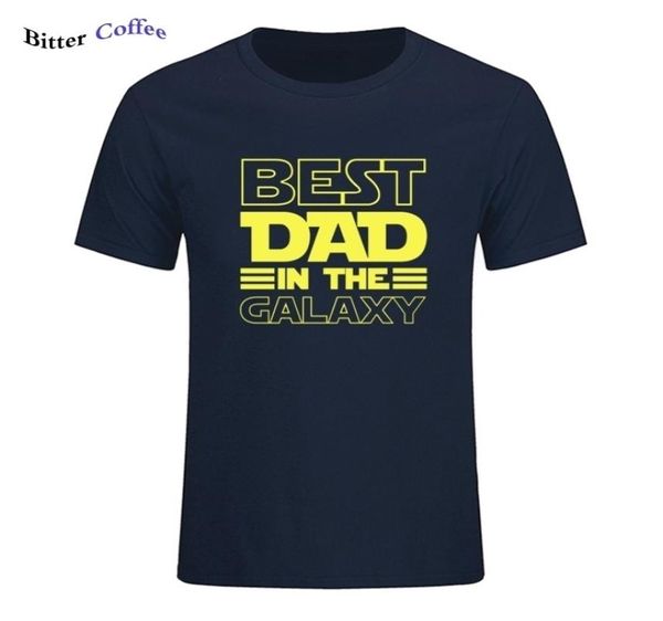Nouveau papa dans la galaxie t-shirt drôle fête des pères présent cadeaux d'anniversaire pour hommes mari été coton t-shirt 2103296025217
