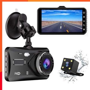 Nouveau Dash Cam 1080p voiture Dvr double lentille Dash Cam avant et arrière 4.0 pouces écran tactile Dash Cam voiture boîte noire enregistrement de conduite