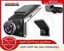 Nieuwe Dash Cam Voor-en Achterkant Sameuo U QHDp Dashcam Video Recorder Wifi Auto Dvr Met Cam Auto nachtzicht Video Camera J2206013721390