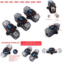 Nouveau DC 12-48V Circuit Automatic Circuit Resset 50A 60A 80A 100A 150A 200A 250A 300A AGU AGU Style STEREO Amplificateur 4GA FUSE