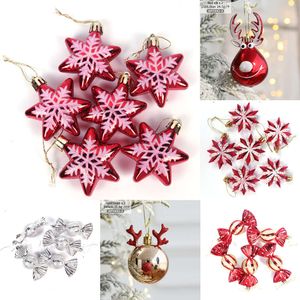 Nieuwe Decoraties Kerstman Sneeuwpop Rendier Patroon Kerstboom Opknoping Hangers Home Decoratieve Ornament Noel 2023