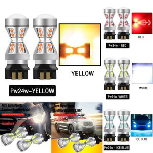 Nouveaux feux décoratifs 2 pièces Canbus sans erreur PW24W PYW24W LED feux diurnes DRL clignotants ampoules pour BMW F30 F31 série 3 328i 320D I3 X4