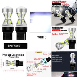 Nouvelles lumières décoratives 2 pièces Canbus LED feu de recul Blub lampe de secours W21W 7440 T20 pour Subaru Forester 2009-2012 Impreza 2003-2007 Crosstrek 2018 2019