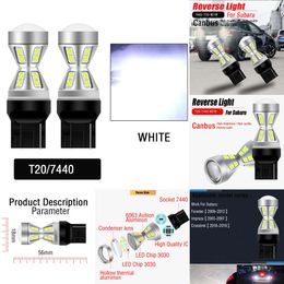 Nuevas luces decorativas 2 uds Canbus LED luz de marcha atrás Blub lámpara de respaldo W21W 7440 T20 para Subaru Forester 2009-2012 Impreza 2003-2007 Crosstrek 2018 2019