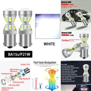 Nouvelles lumières décoratives 2 pièces Canbus LED feux de recul ampoules lampe de secours P21W BA15S pour BMW série 3 5 E46 E90 F30 F80 E36 E46 F34 E91 F31 E39 1997-2004