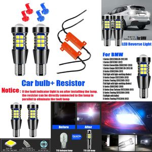 Nouvelles lumières décoratives 2PCS CANBUS LED RETROVERS LUMIÈRE 901 BULBE W16W T15 921 Lampe de sauvegarde pour BMW 1 3 5 Série E81 E87 E88 E82 E90 E92 E91 E60 F07 E61 F11