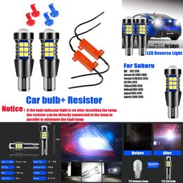 Nuevas luces decorativas 2 uds Canbus W16W luz LED de marcha atrás T15 para Subaru BRZ Forester Tribeca Outback Legacy Impreza XV 2012 2013 2014 2015 2016 2017