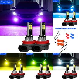 Novas luzes decorativas 2pcs carro LED lâmpadas de nevoeiro H8 H11 H16 para Toyota Auris Avensis T27 Corolla 2009-2019 Hilux Prius Proace Rav4 2006-2018