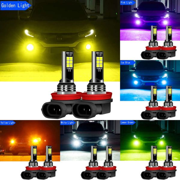 Nuevas luces decorativas 2 uds. Bombillas de luz antiniebla LED para coche lámpara H8 H11 H16 JP para Mitsubishi ASX Colt Eclipse Cross Lancer 8 Outlander Pajero V80 V93 V97 V98