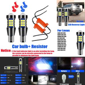 Nuevas luces decorativas 2 piezas LED LED de automóvil W16W T15 Lámpara canbus para Lexus GX460 NX200T NX300H RC F RC350 RC200T RC300 HS250H CT200H LX470 LX570