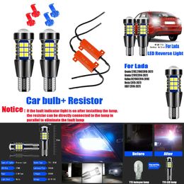 Nieuwe decoratieve lichten 2 stks CAR T15 921 CANBUS LED Reverse Lights Bulb W16W Backup Lamp voor Lada Granta 2192 2194 2191 Kalina 2194 Vesta Xray 2016-2021