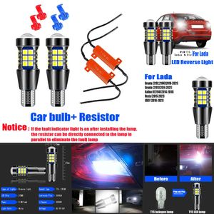 Nouvelles lumières décoratives 2 pièces voiture T15 921 Canbus LED feux de recul ampoule W16W lampe de secours pour Lada Granta 2192 2194 2191 Kalina 2194 Vesta XRAY 2016-2021