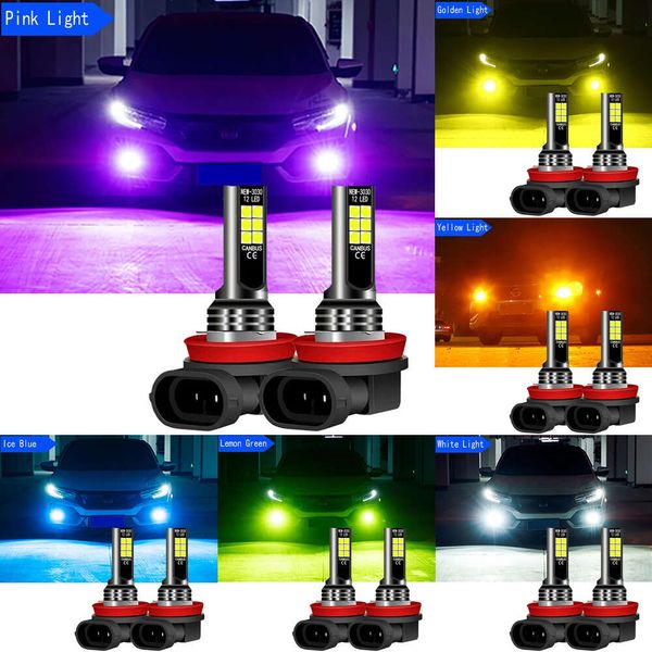 Nuevas luces decorativas 2 uds luz antiniebla LED lámpara dorada H8 H11 para Opel Agila B Antara A Astra J Cascada Grandland X GT Convertible Insignia Mokka Tigra