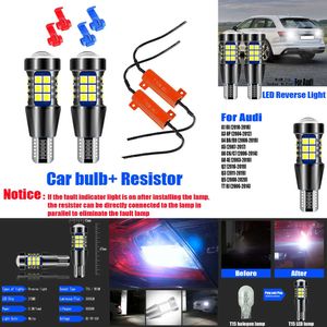 Nieuwe decoratieve lichten 2 stks LED omgekeerde gloeilamp W16W T15 921 CANBUS Geen foutback -uplamp voor Audi A1 8x A3 8p A4 B8 B9 A5 A6 C6 C7 A8 Q2 Q3 Q3 TT 8J