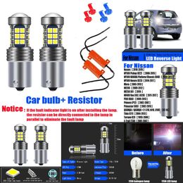 Nuevas luces decorativas 2 uds P21W luz LED de marcha atrás para Nissan X-Trail Terrano Tiida Qashqai Primastar Primera Micra PIXO NP300 Navara NV200 NV250 NV400