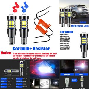 Nouvelles lumières décoratives 2PCS W16W T15 921 CANBUS LED RETROME LUMERS BUBBE pour Buick Revision Allure Lacrosse Lucerne Verano Encore Cascada Envision