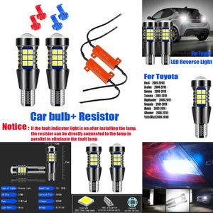 Nieuwe decoratieve lichten 2x LED T15 CANBUS LAMP Reverse Light Bulb W16W voor Toyota Rav4 Avalon Sienna Tacoma Highlander Sequoia Matrix 4Runner Yaris Vitz